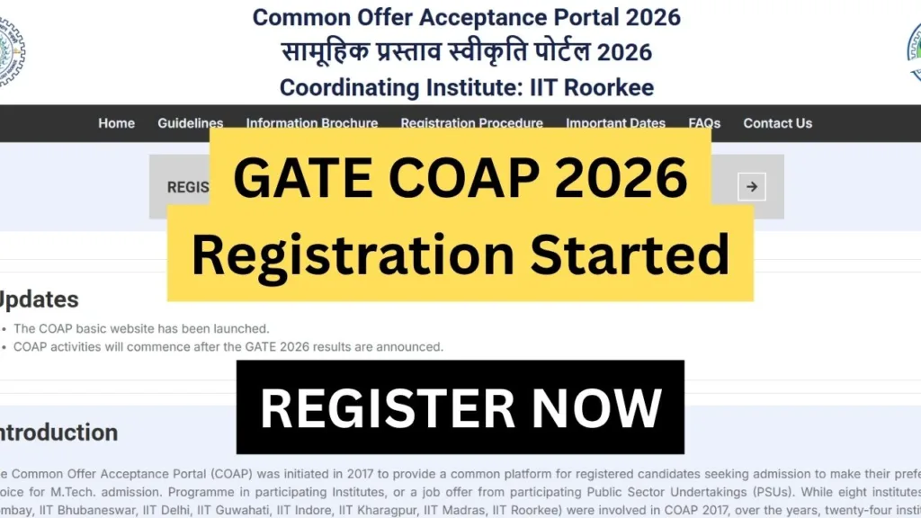 GATE COAP 2026 Registration Started