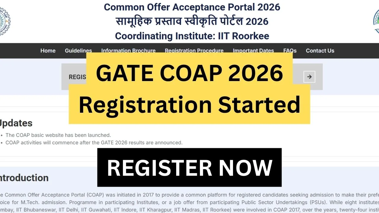GATE COAP 2026 Registration Started