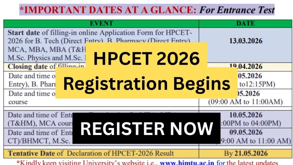 HPCET 2026 Registration Begins