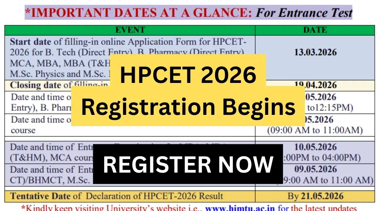 HPCET 2026 Registration Begins