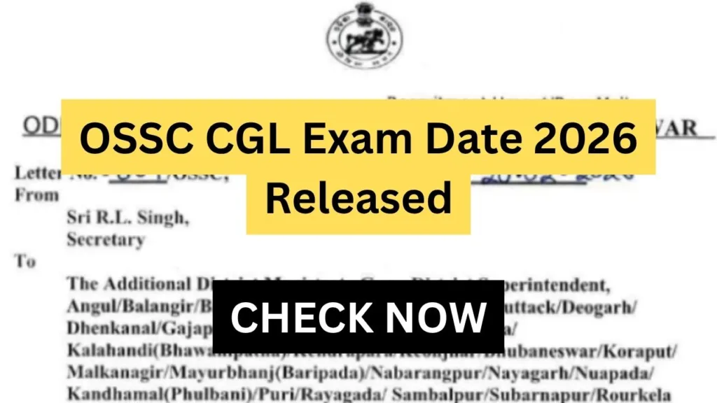OSSC CGL Exam Date 2026