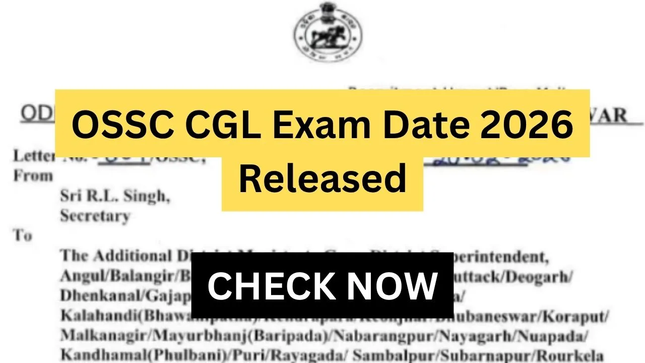 OSSC CGL Exam Date 2026