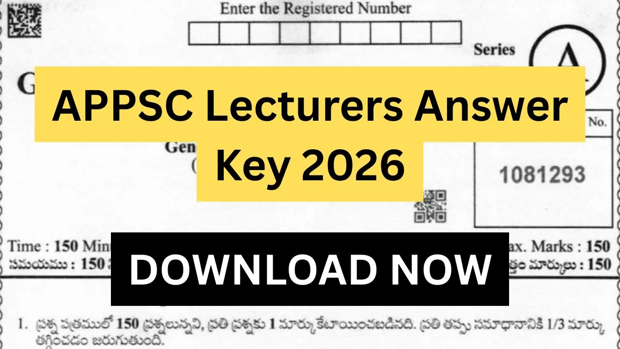 APPSC Lecturers Answer Key 2026