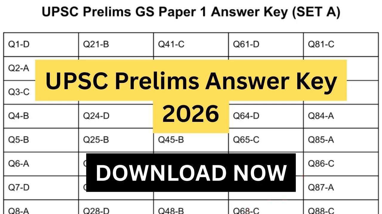UPSC Prelims Answer Key 2026